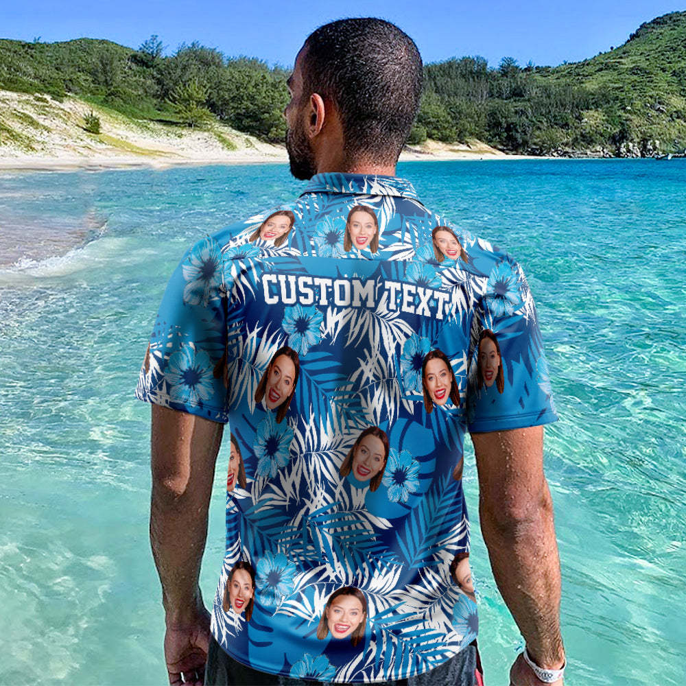 Benutzerdefinierte Hawaiian Shirts Blumen und Blätter Design Online Vorschau Personalisierte Aloha Beach Shirt Für Männer