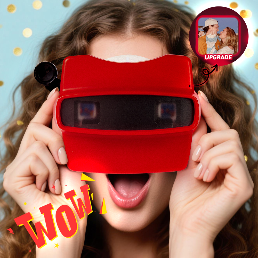 Benutzerdefiniertes Upgrade 3d-sucher Und -rolle – Personalisiertes Geschenk Mit Ihren Eigenen Fotos Text- Und Fotobetrachter Mehrere Filme Verfügbar Valentinstagsgeschenke
