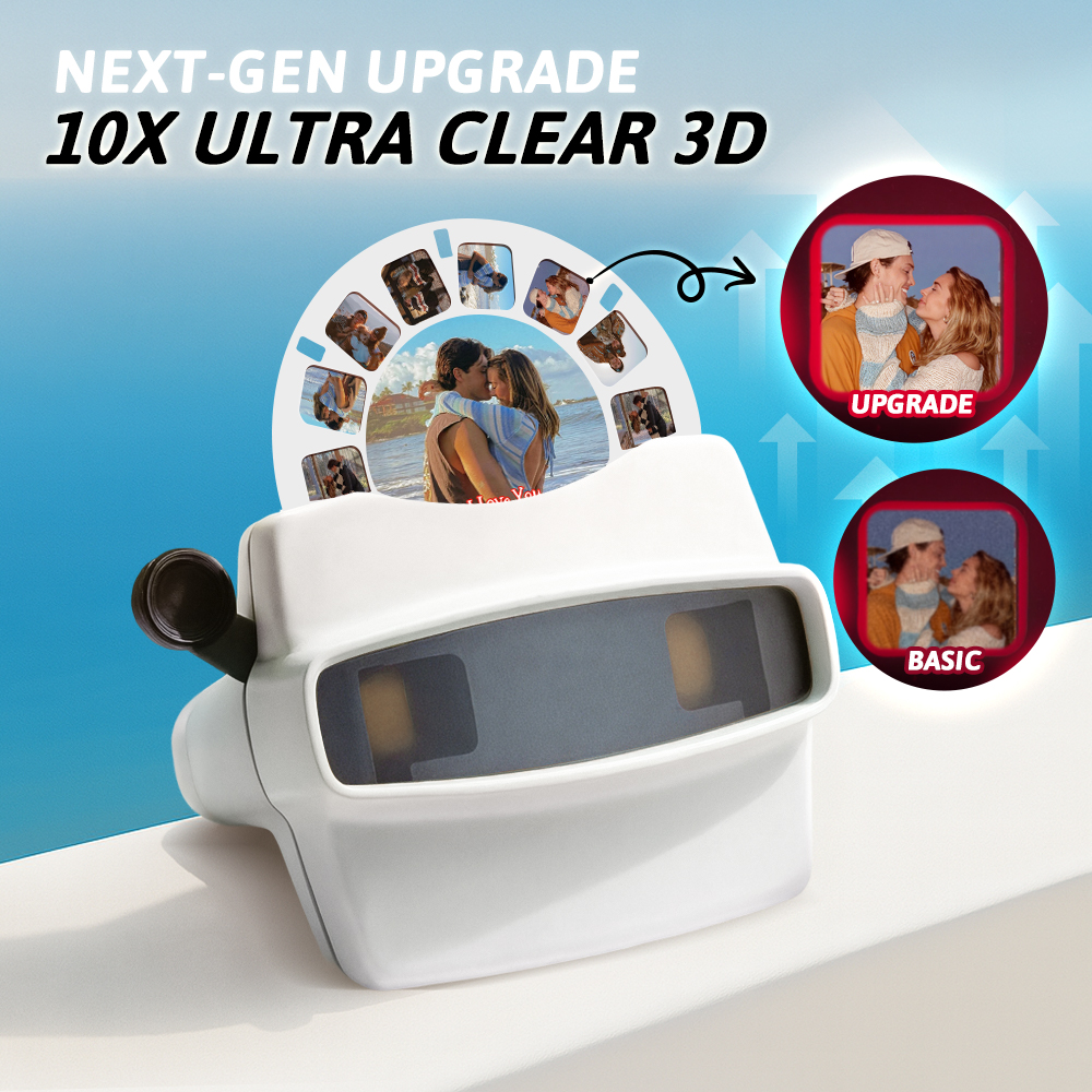 Benutzerdefiniertes Upgrade 3d-sucher Und -rolle – Personalisiertes Geschenk Mit Ihren Eigenen Fotos Text- Und Fotobetrachter Mehrere Filme Verfügbar Valentinstagsgeschenke