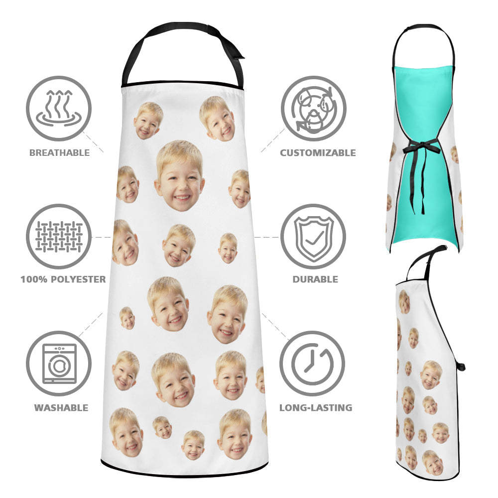Kundenspezifisches Gesicht-küchen-lustiges Schutzblech Personalisiertes Schutzblech Für Mann-frauen-koch - DePhotoBoxer