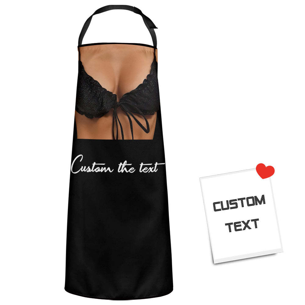 Kundenspezifische Text-küchen-schürze Personalisierte Lustige Küchen-schürze, Die Geschenk Für Frauen Kocht - DePhotoBoxer
