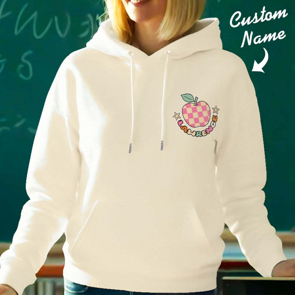 Personalisiertes In My Teacher Era Kapuzen-sweatshirt Mit Individuellem Namen Für Lehrer, Kapuzen-sweatshirt Für Den Schulanfang - DePhotoBoxer