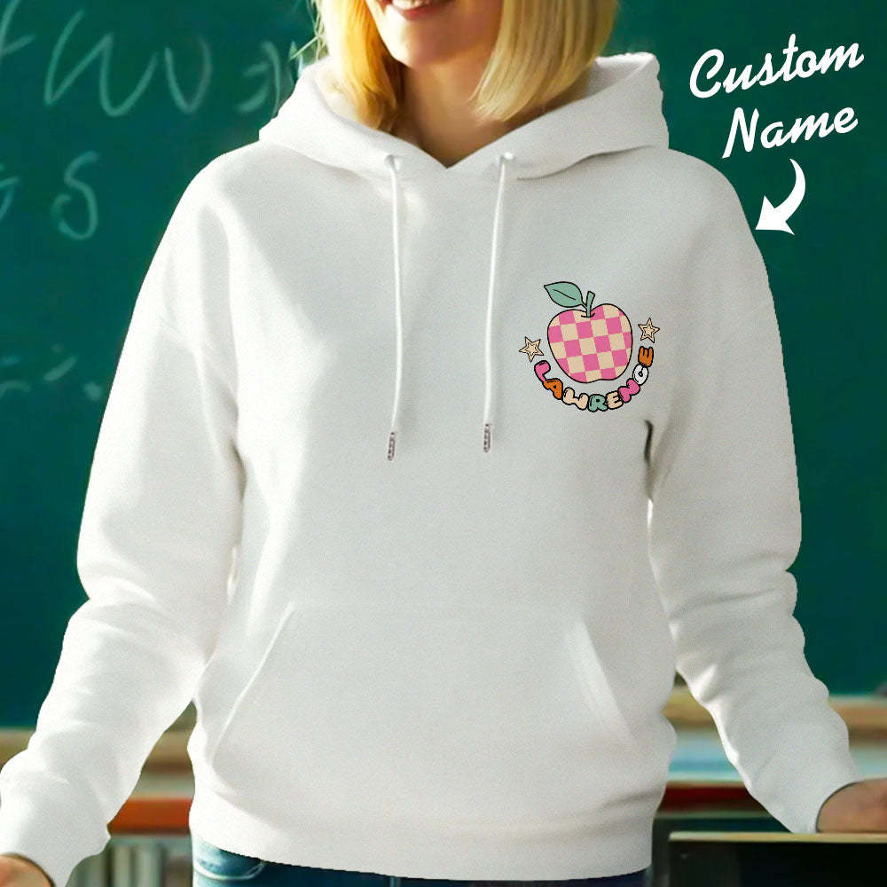 Personalisiertes In My Teacher Era Kapuzen-sweatshirt Mit Individuellem Namen Für Lehrer, Kapuzen-sweatshirt Für Den Schulanfang - DePhotoBoxer