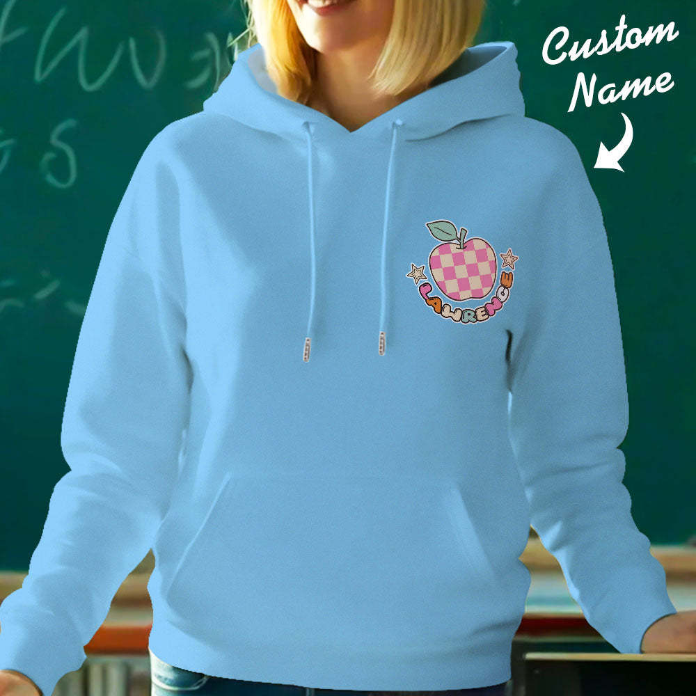 Personalisiertes In My Teacher Era Kapuzen-sweatshirt Mit Individuellem Namen Für Lehrer, Kapuzen-sweatshirt Für Den Schulanfang - DePhotoBoxer