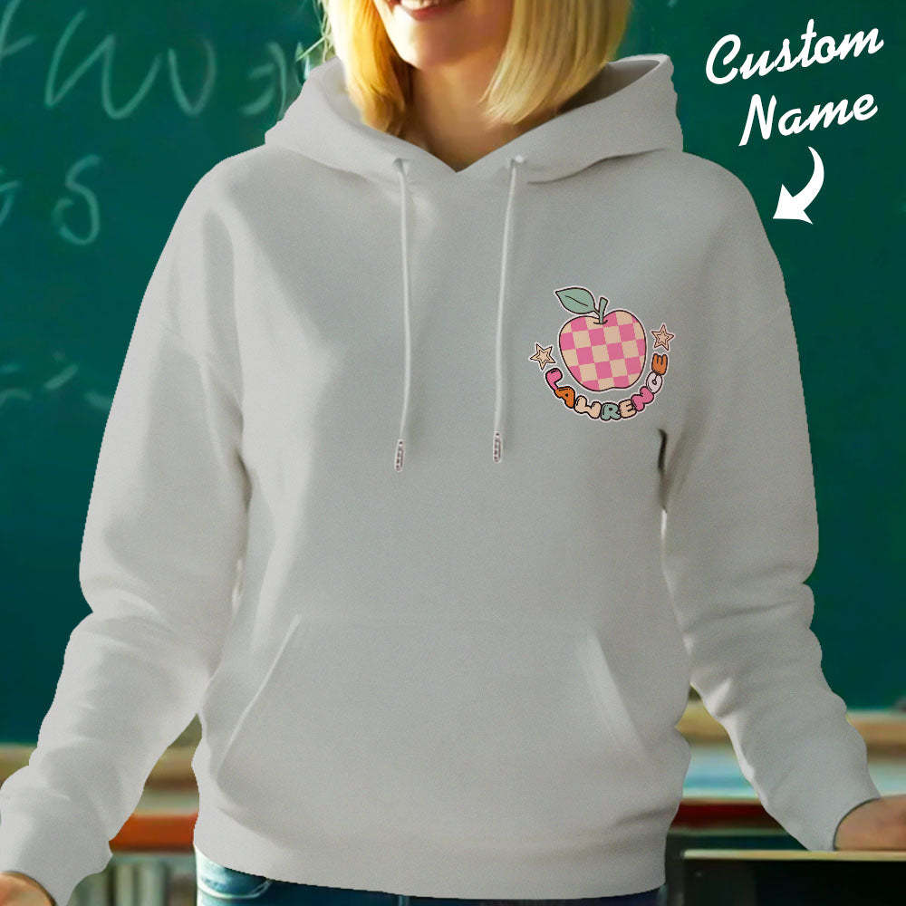 Personalisiertes In My Teacher Era Kapuzen-sweatshirt Mit Individuellem Namen Für Lehrer, Kapuzen-sweatshirt Für Den Schulanfang - DePhotoBoxer