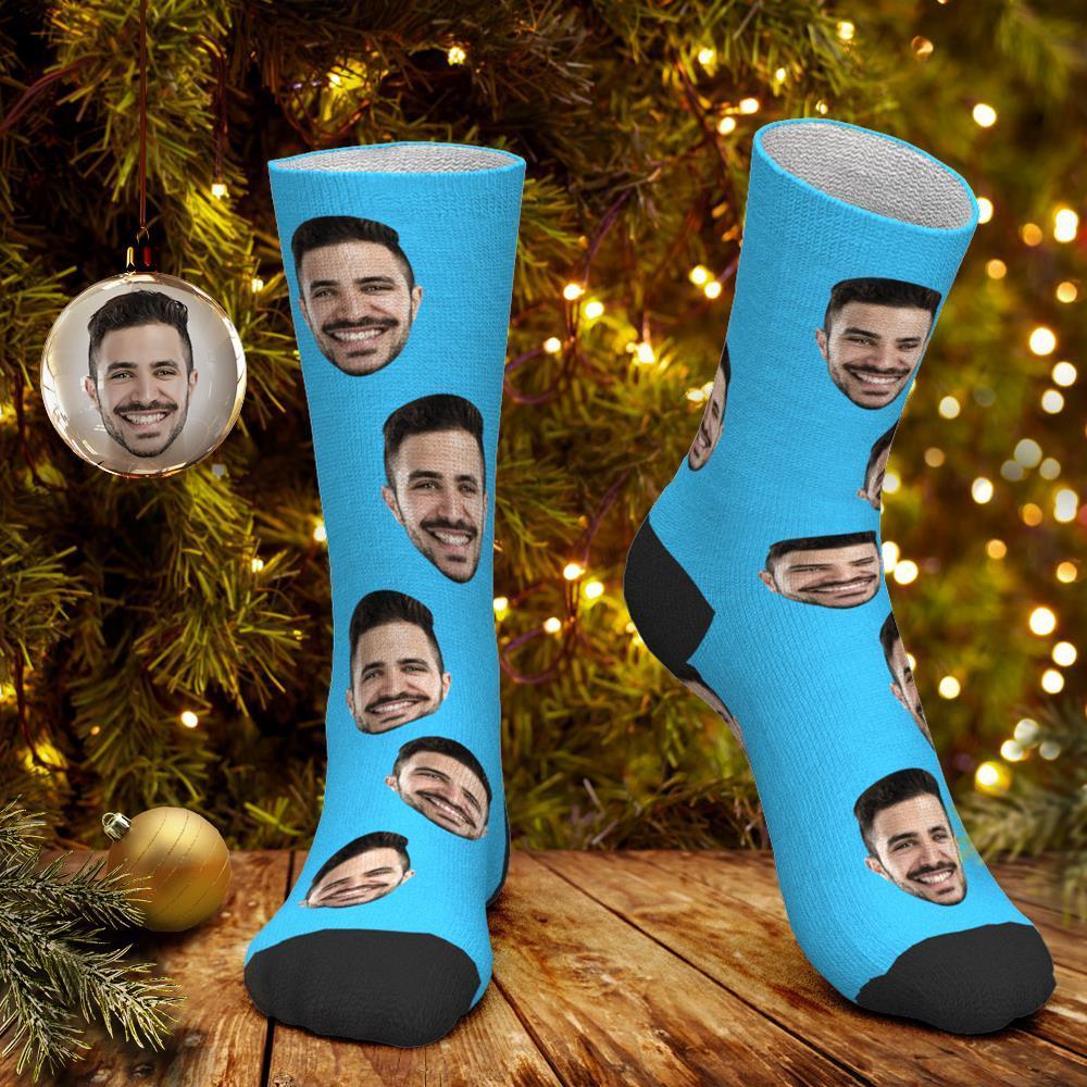 Benutzerdefinierte Gesicht Socken 3d Vorschau Weihnachtsgeschenke Bunte Socken - DePhotoBoxer