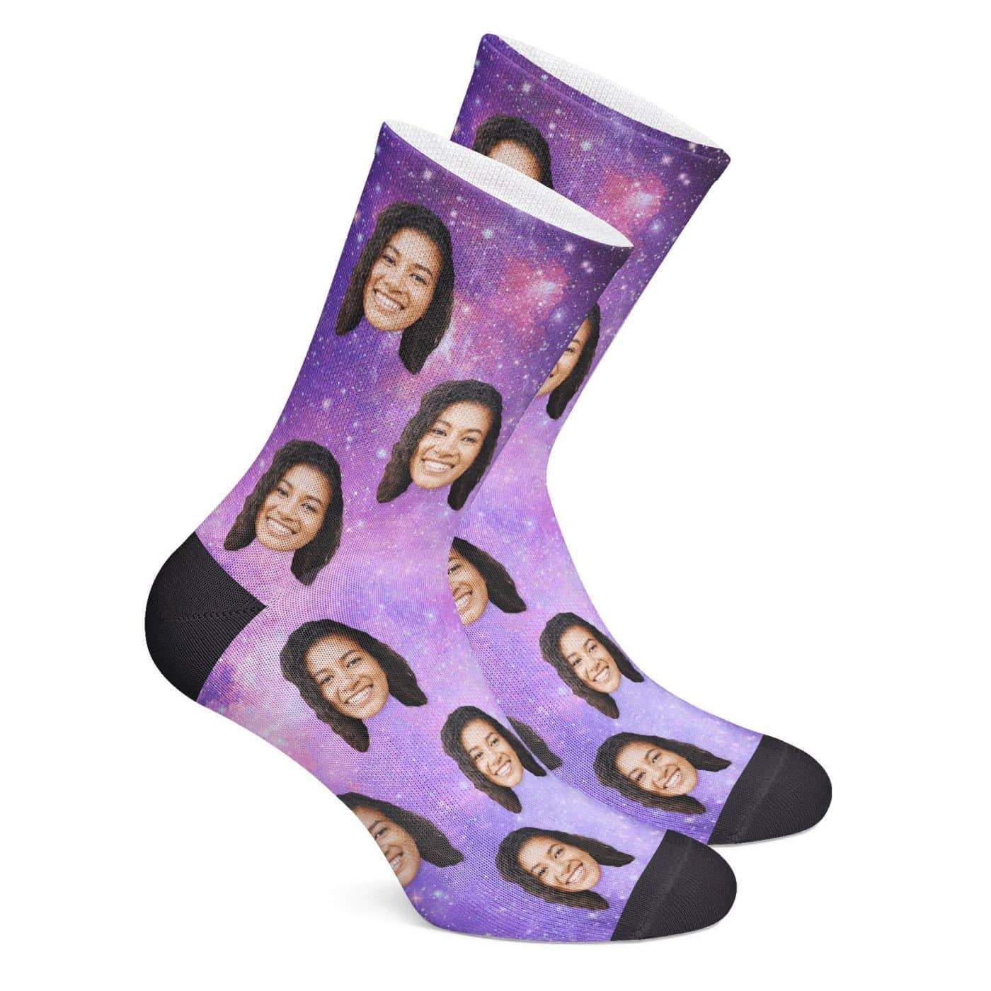 Benutzerdefinierte Socken – Galaxie - DePhotoBoxer
