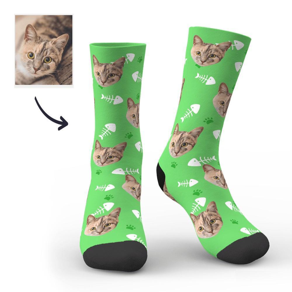 Benutzerdefinierte Gesichtssocken Einfacher Katzen-avatar - DePhotoBoxer