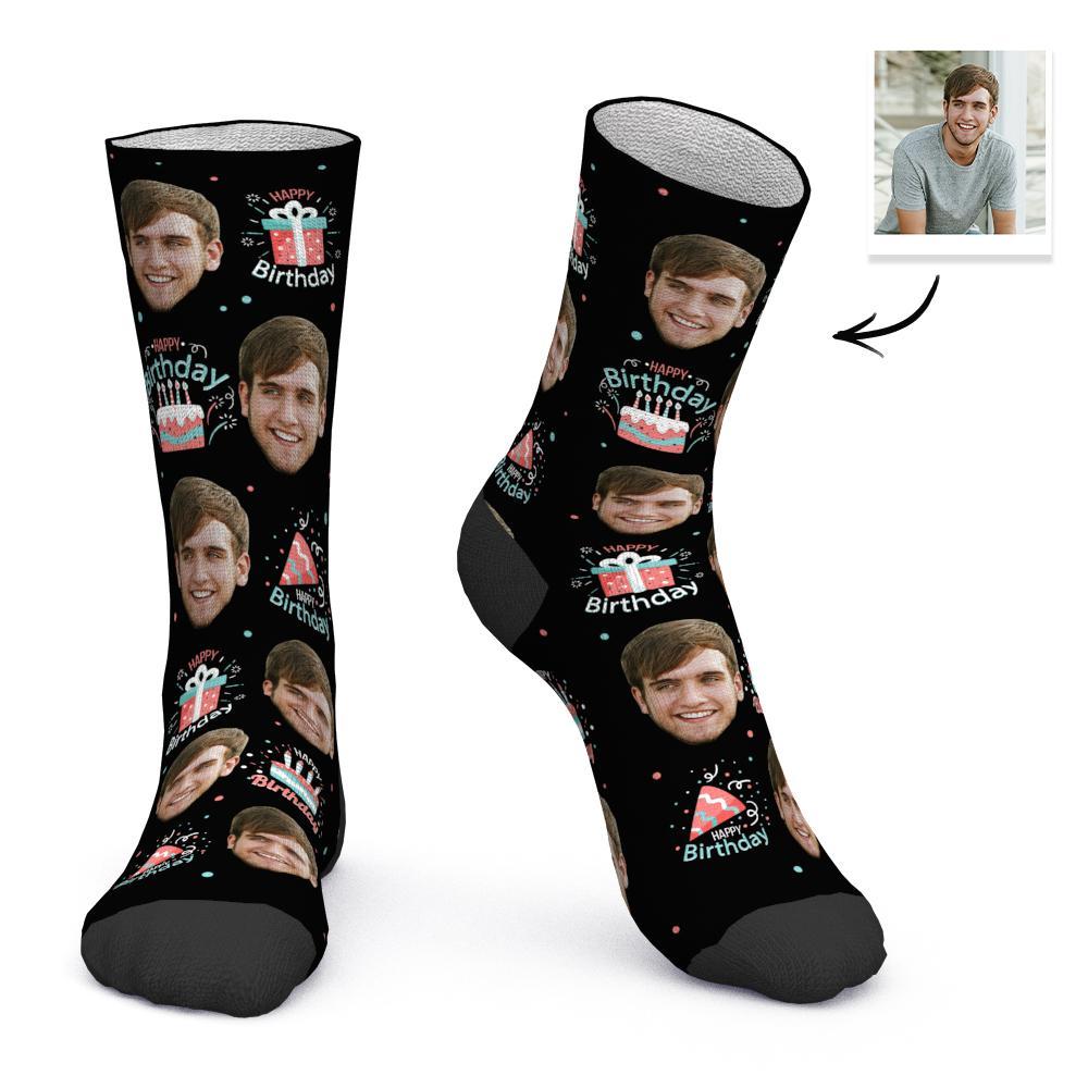 Personalisierte Gesichtssocken Personalisierte Foto Socken Alles Gute zum Geburtstag Geburtstagsgeschenk für Männer Frauen Valentinstagsgeschenk