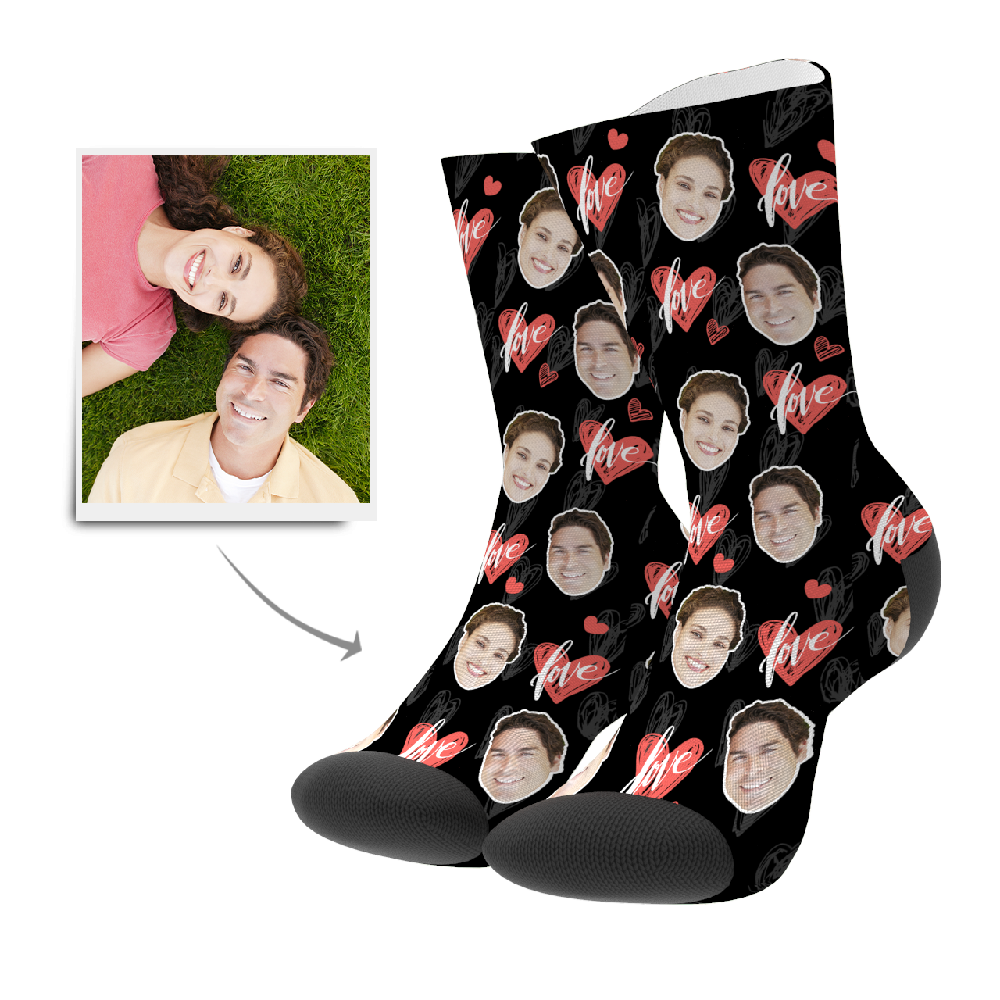 Benutzerdefinierte Herzschlag-socken - DePhotoBoxer