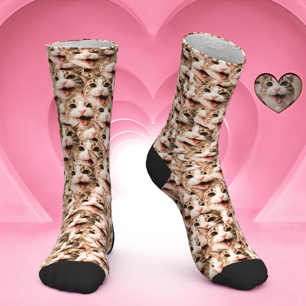 Fotosocken, Individuelle Face Mash-haustiersocken - DePhotoBoxer