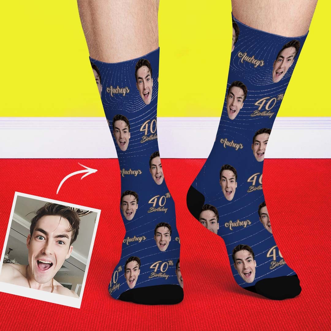 Gesicht Auf Socken, Individuelle Geburtstagssocken-geschenke - DePhotoBoxer