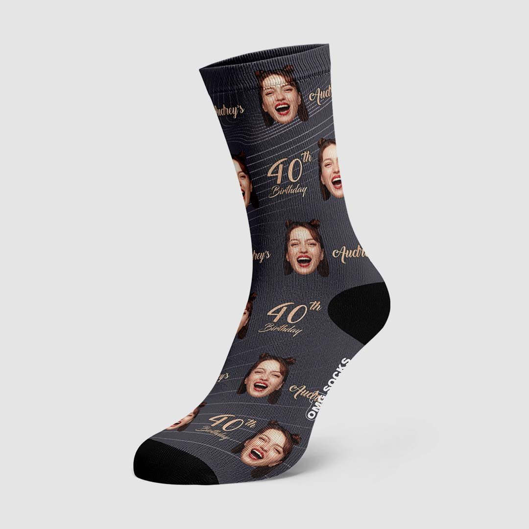 Gesicht Auf Socken, Individuelle Geburtstagssocken-geschenke - DePhotoBoxer