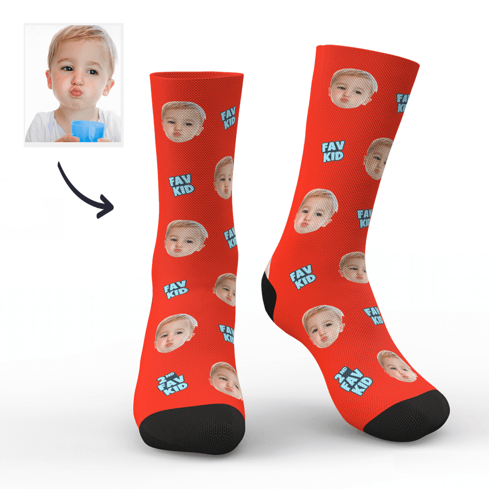 Benutzerdefinierte Lieblingsfotosocken Für Kinder - DePhotoBoxer