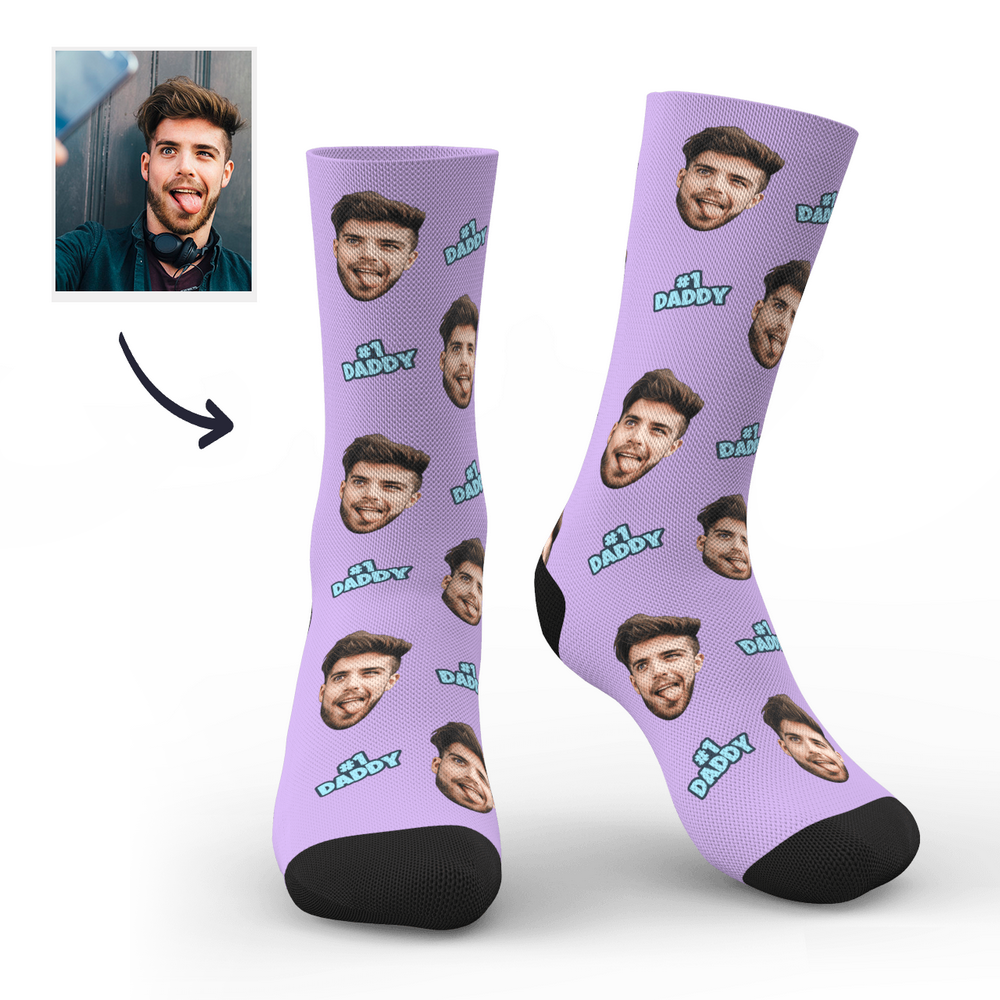Benutzerdefinierte #1 Papa-socken - DePhotoBoxer