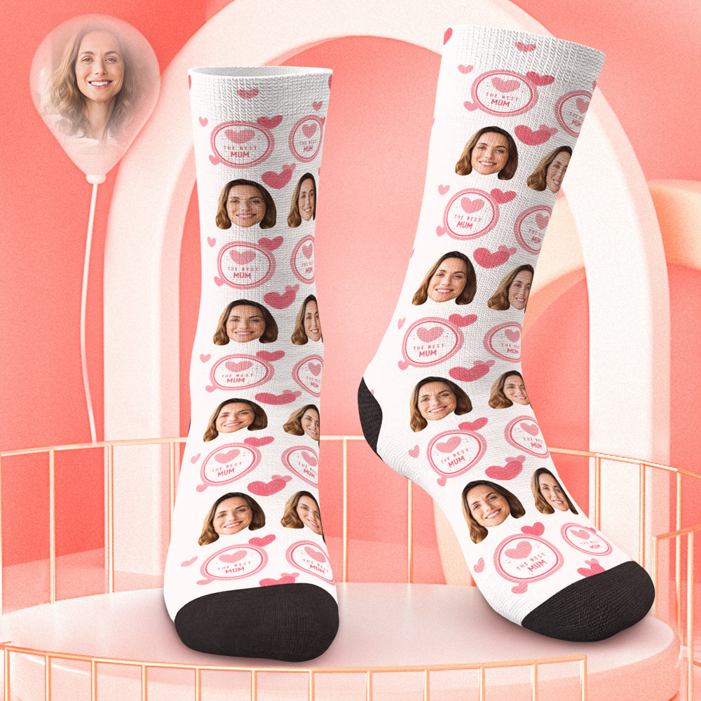 Personalisierte Muttertags-Foto-Socken Benutzerdefinierte Gesichtssocken Die beste Mutter
