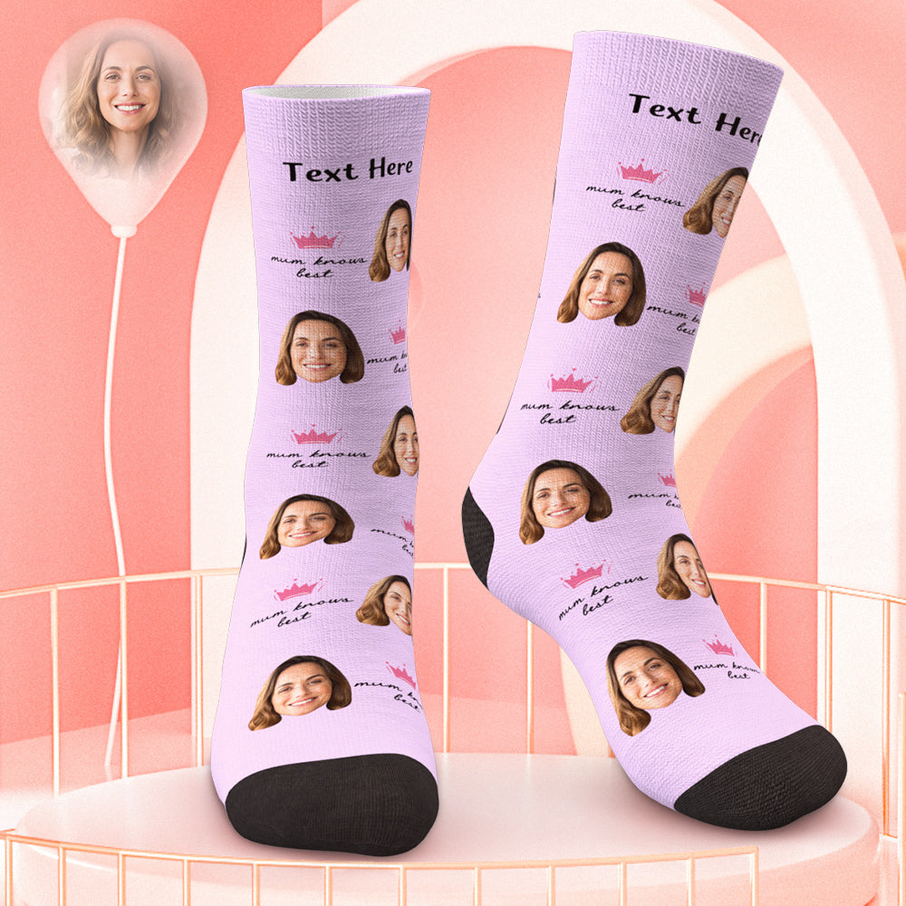 Personalisierte Muttertags-Foto-Socken The Queen