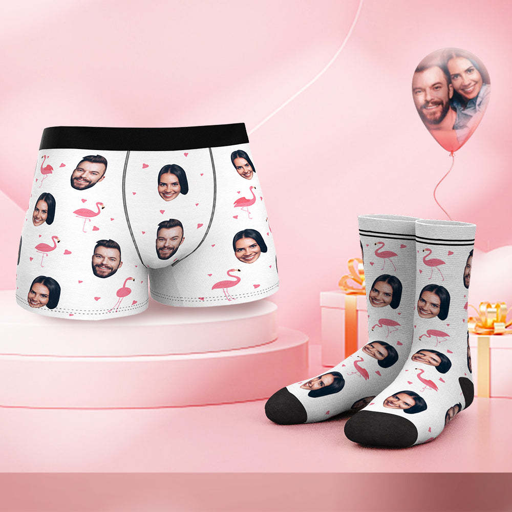 Benutzerdefinierte Face Boxer Shorts und Socken Set LIEBE TOGETHER