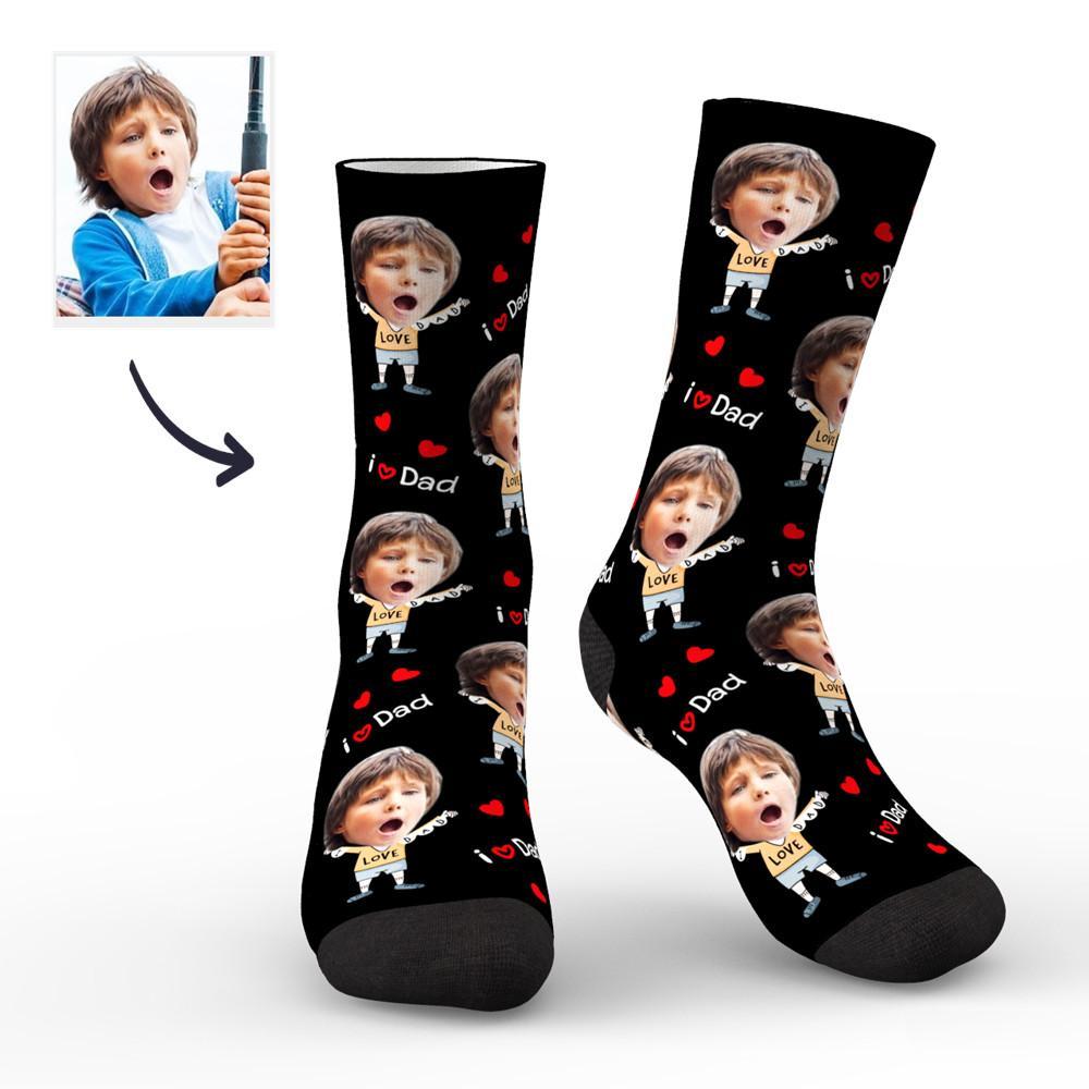 Benutzerdefinierte Gesichtssocken Für Die Besten Geschenke Des Liebsten Papas - DePhotoBoxer