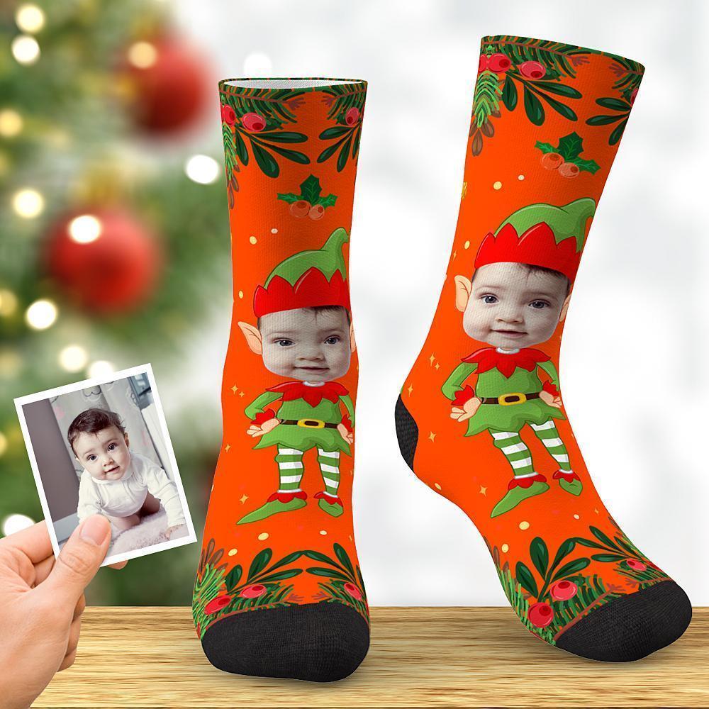 Personalisierte Foto-niedliche Elfen-socken, Ideal Für Kinder - DePhotoBoxer