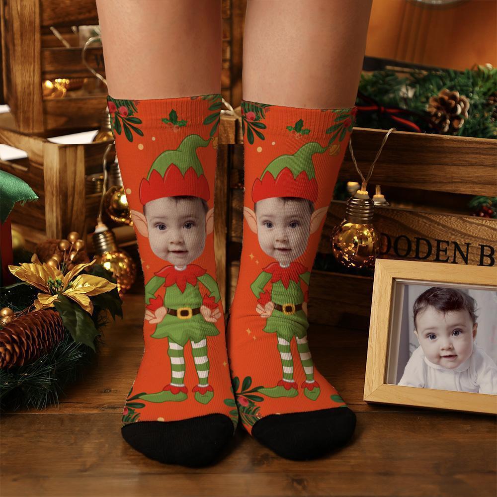 Personalisierte Foto-niedliche Elfen-socken, Ideal Für Kinder - DePhotoBoxer