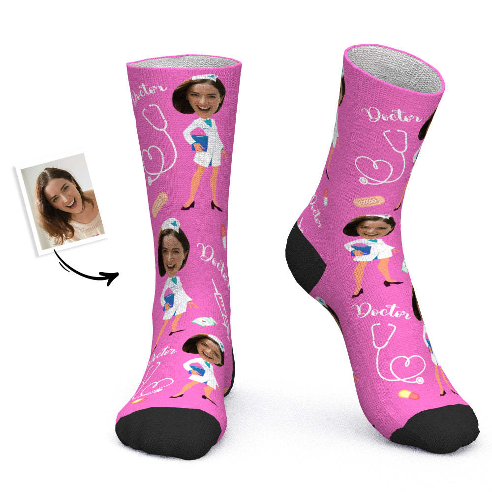 Krankenschwestertag – Individuelle Socken, Personalisierte Fotosocken, Arztsocken - DePhotoBoxer