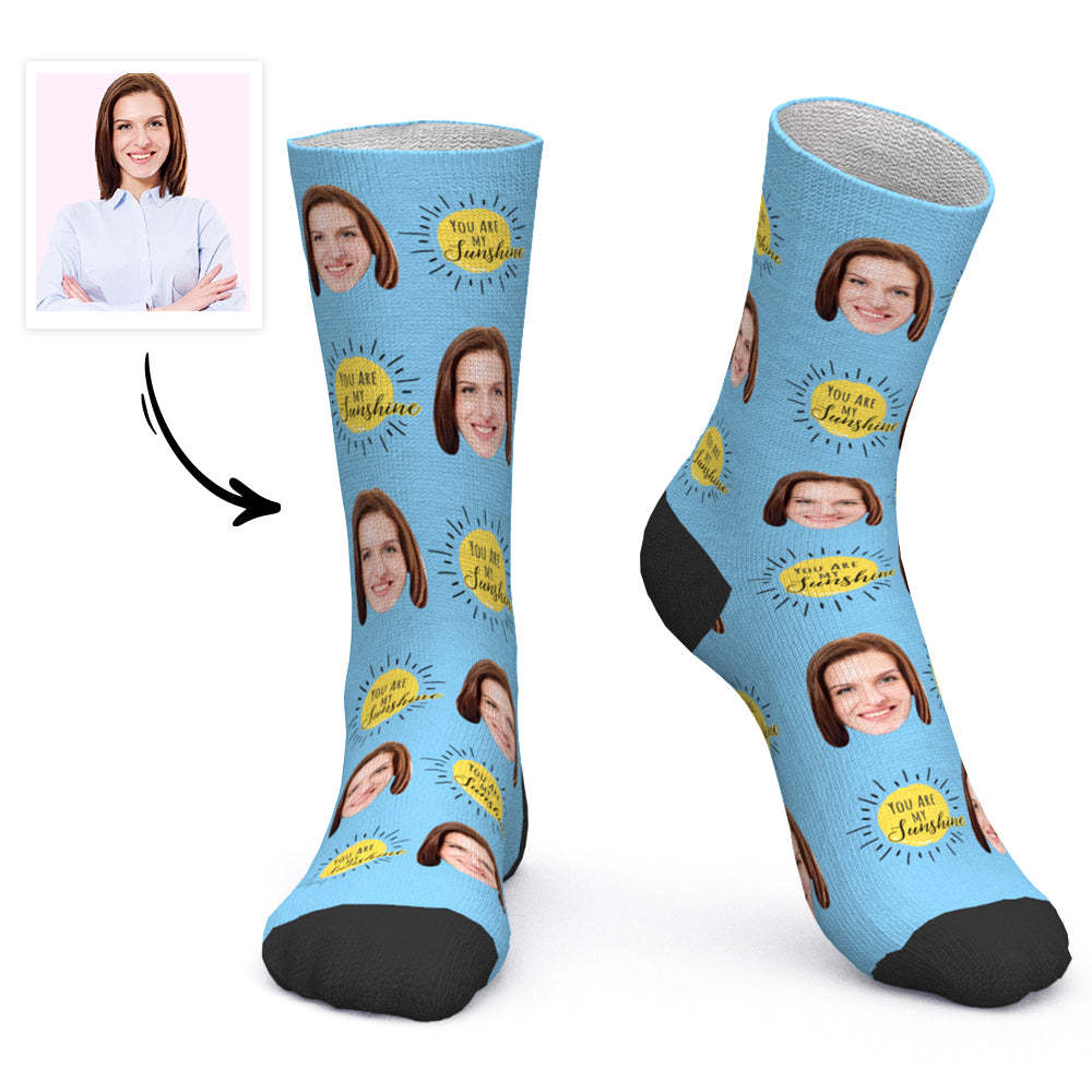 Personalisierte Socken Mit Personalisierten Fotos „you Are My Sunshine". - DePhotoBoxer