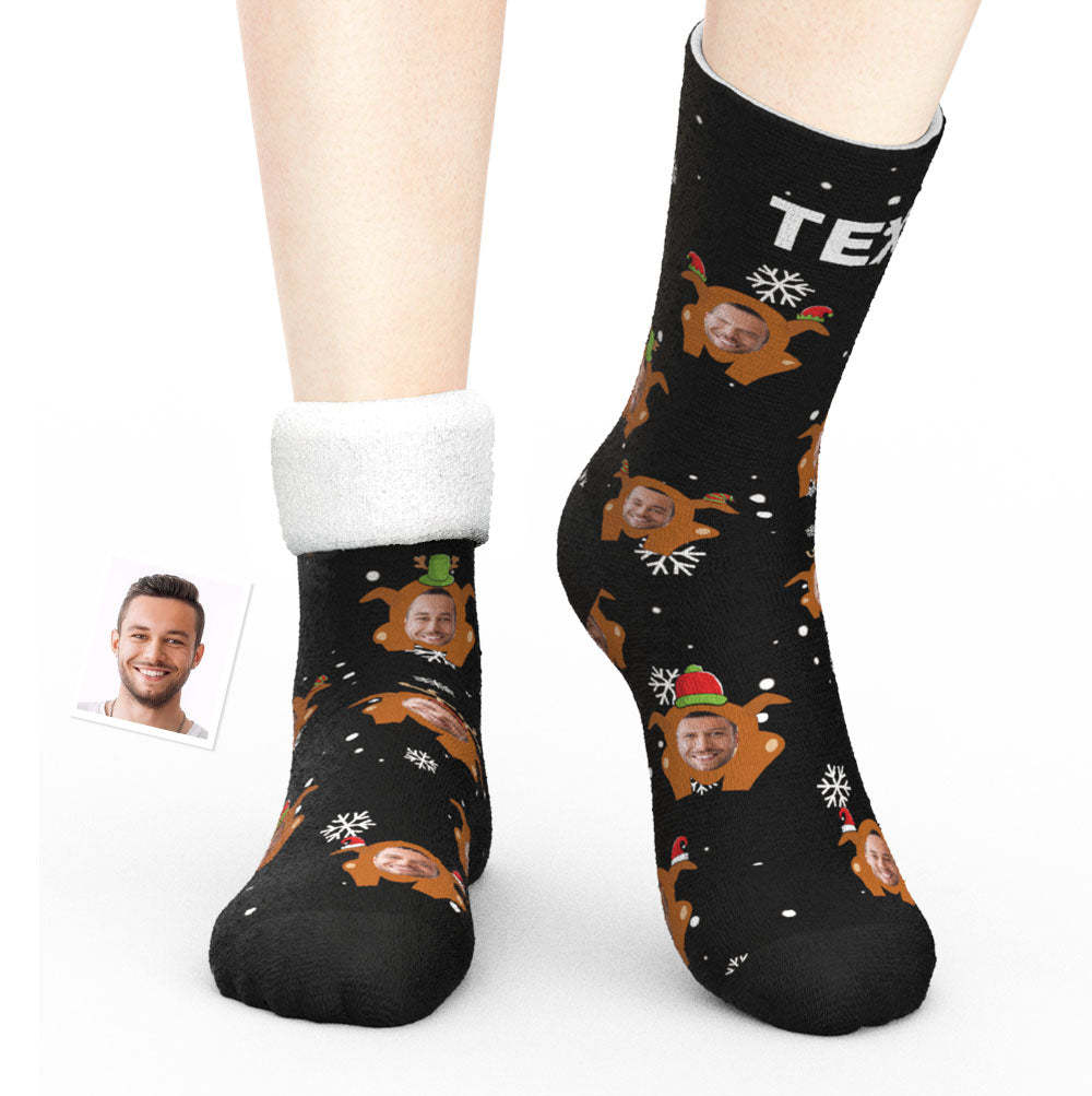 Benutzerdefinierte dicke Socken Foto 3D Digital Gedruckte Socken Herbst Winter Warme Weihnachten Socken für Bunte