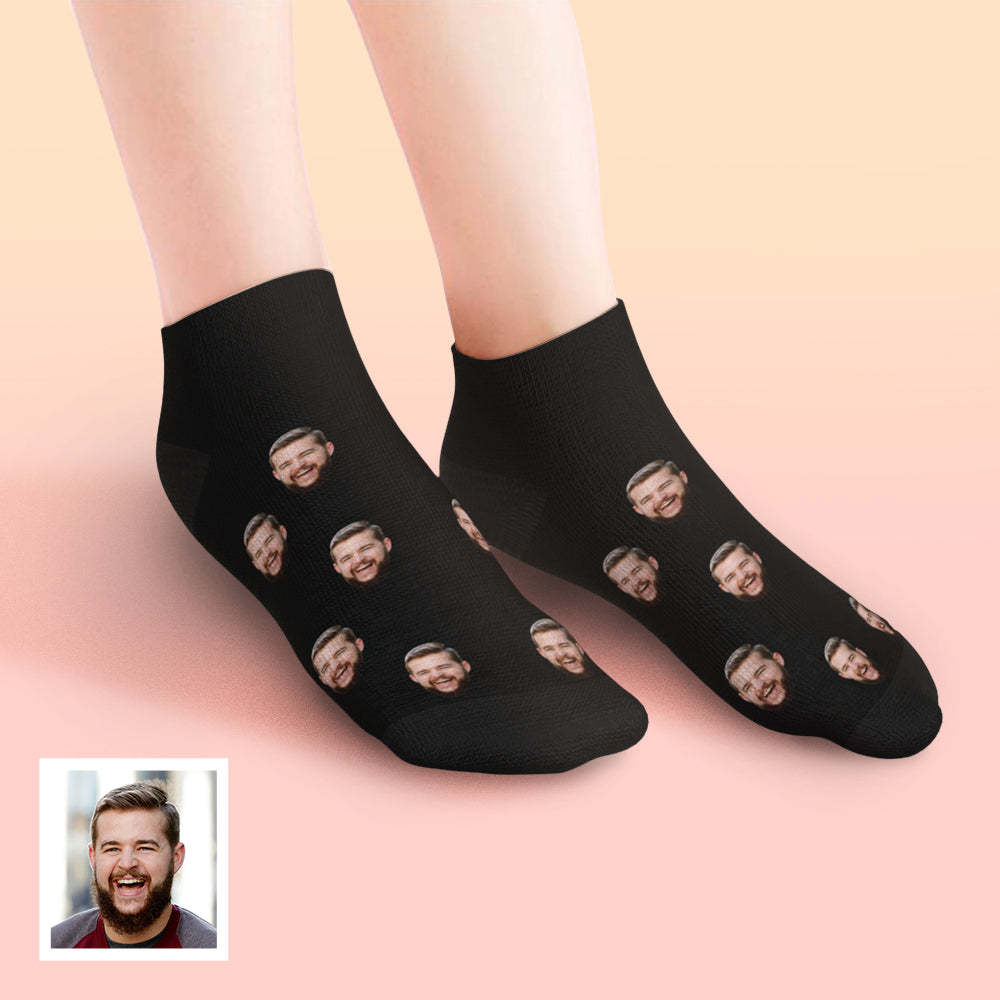 Custom Face Socks Low Cut Ankle Socks Summer Socks - DePhotoBoxer
