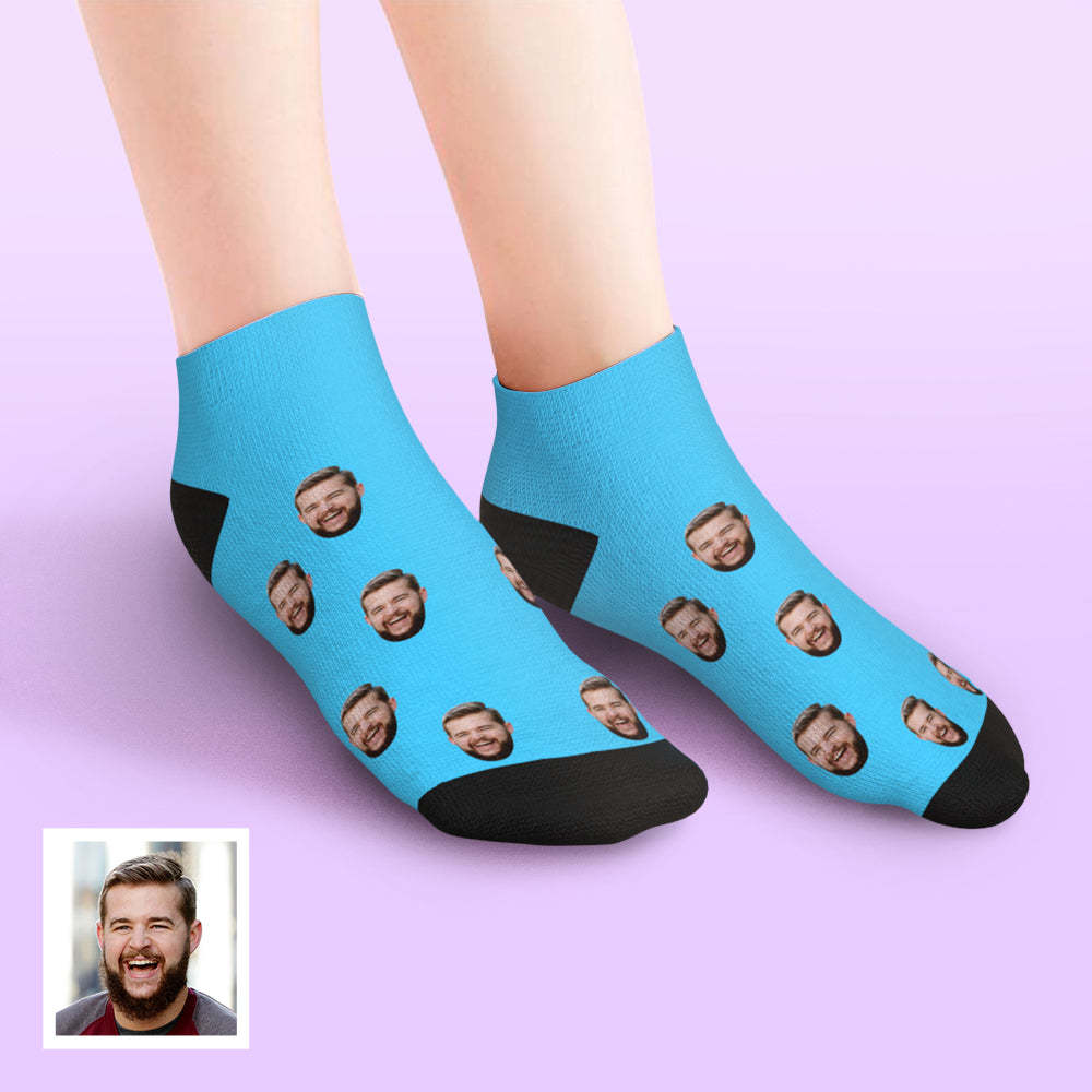 Custom Face Socks Low Cut Ankle Socks Summer Socks - DePhotoBoxer