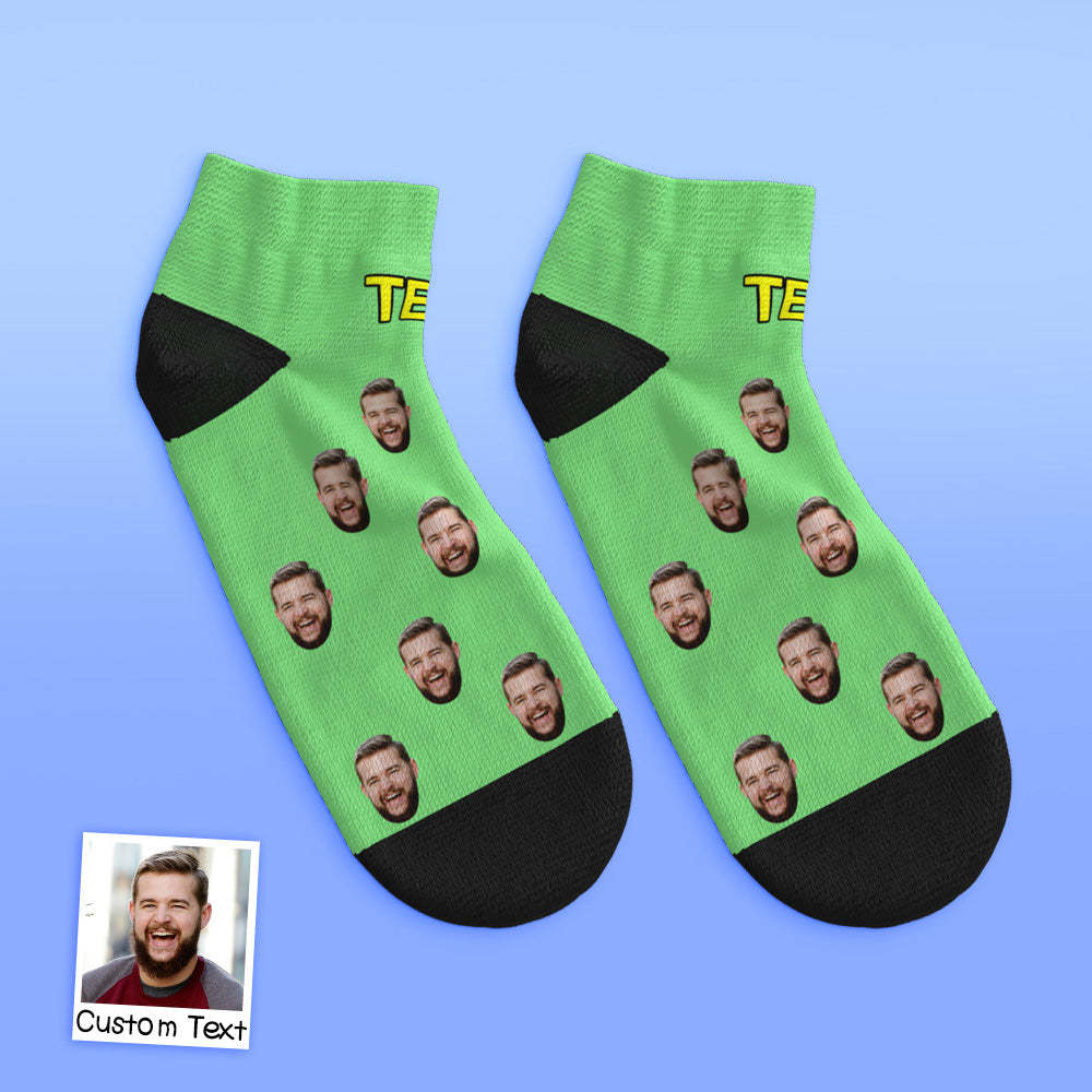 Custom Face Socks Low Cut Ankle Socks Summer Socks - DePhotoBoxer