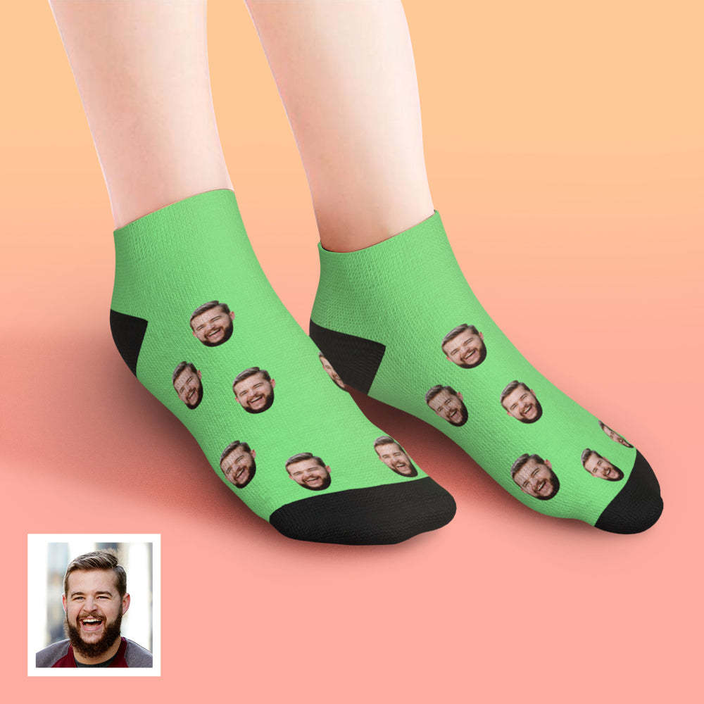 Custom Face Socks Low Cut Ankle Socks Summer Socks - DePhotoBoxer