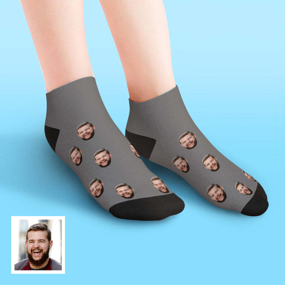 Custom Face Socks Low Cut Ankle Socks Summer Socks - DePhotoBoxer