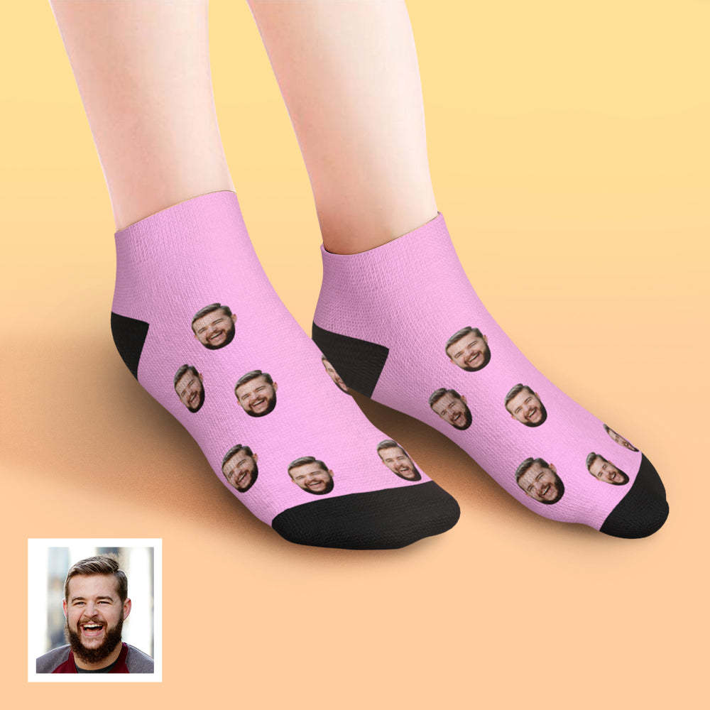 Custom Face Socks Low Cut Ankle Socks Summer Socks - DePhotoBoxer
