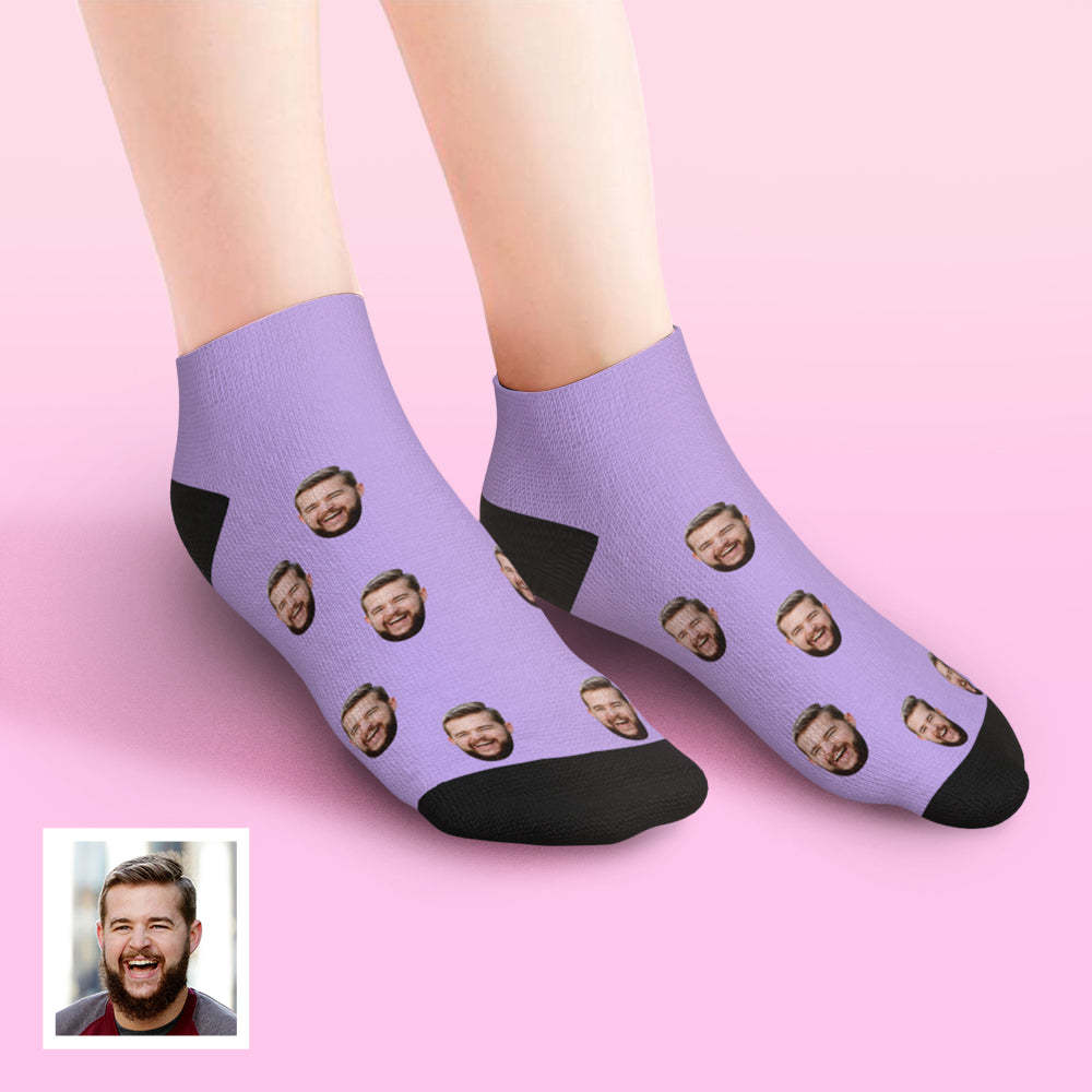 Custom Face Socks Low Cut Ankle Socks Summer Socks - DePhotoBoxer