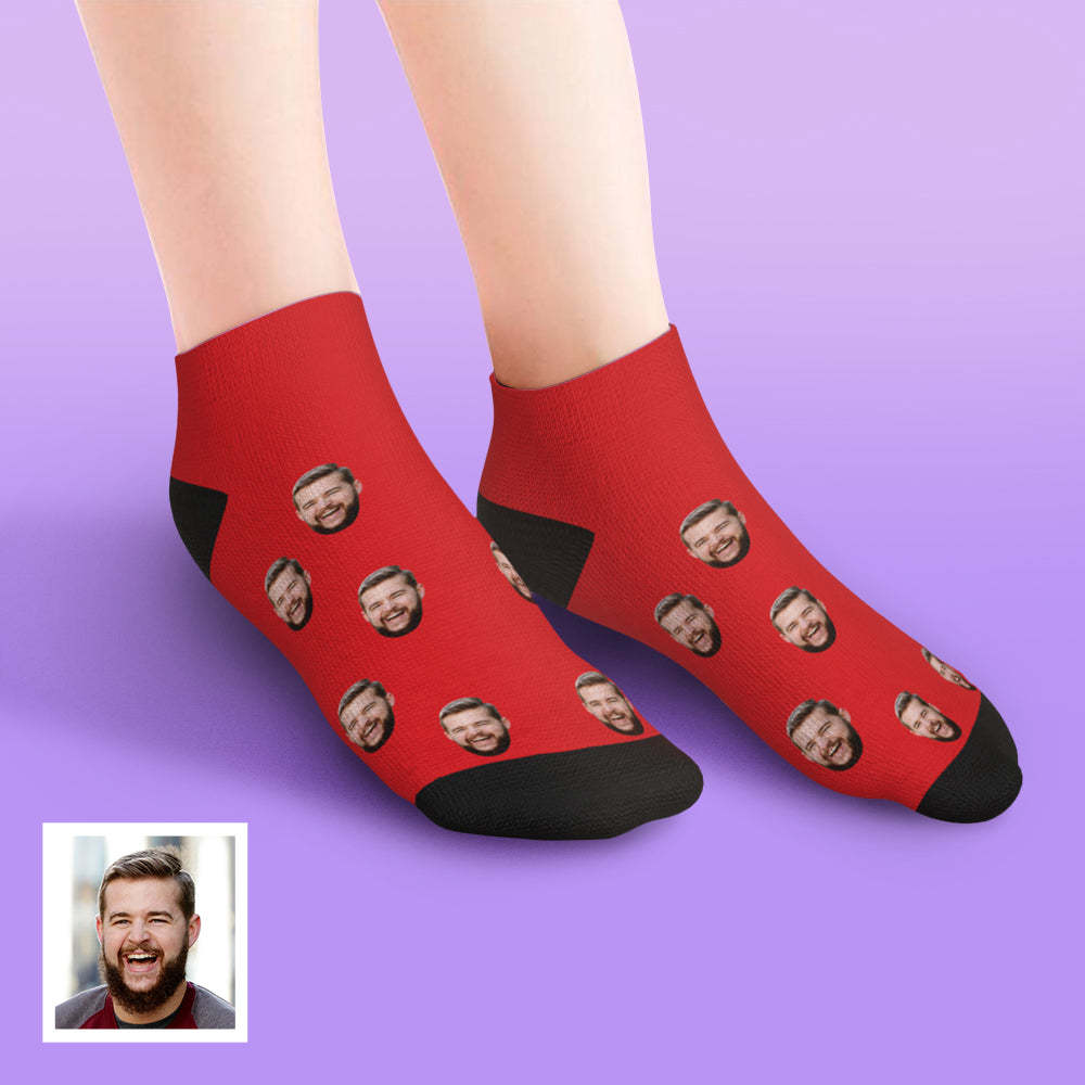 Custom Face Socks Low Cut Ankle Socks Summer Socks - DePhotoBoxer