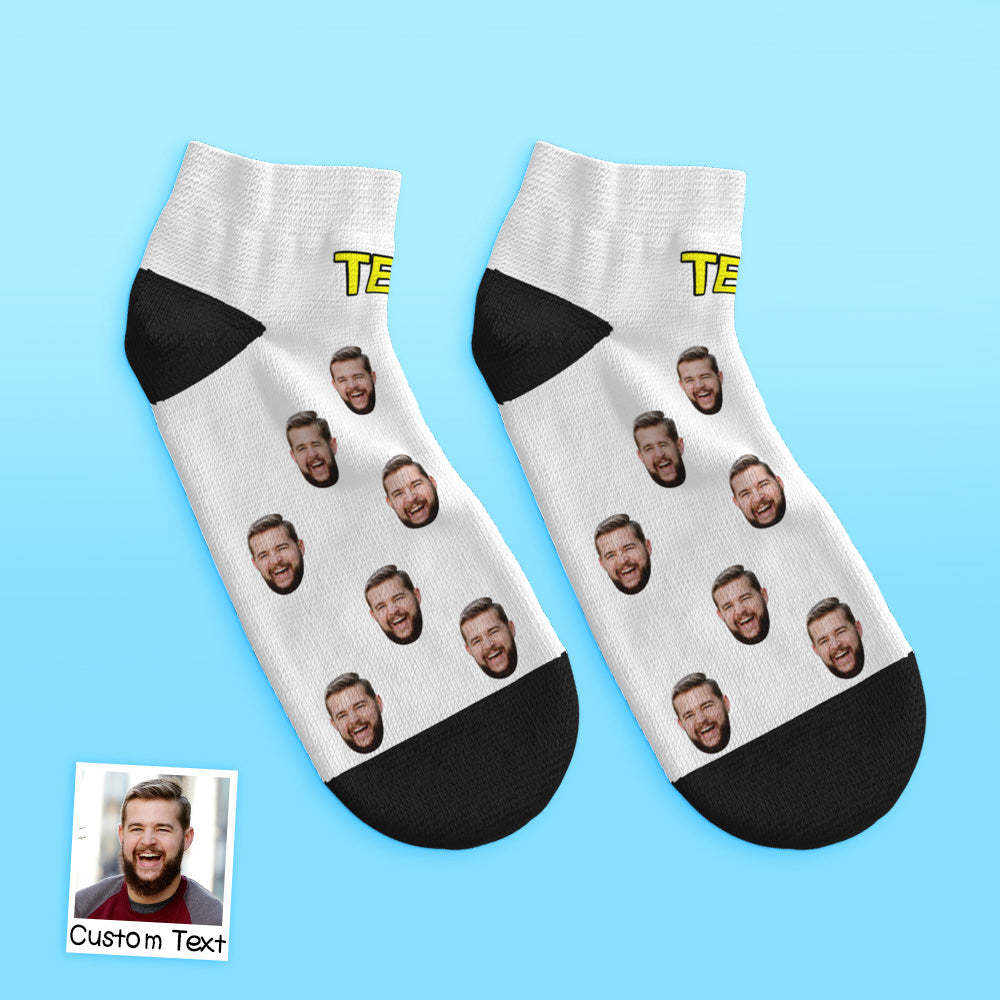 Custom Face Socks Low Cut Ankle Socks Summer Socks - DePhotoBoxer