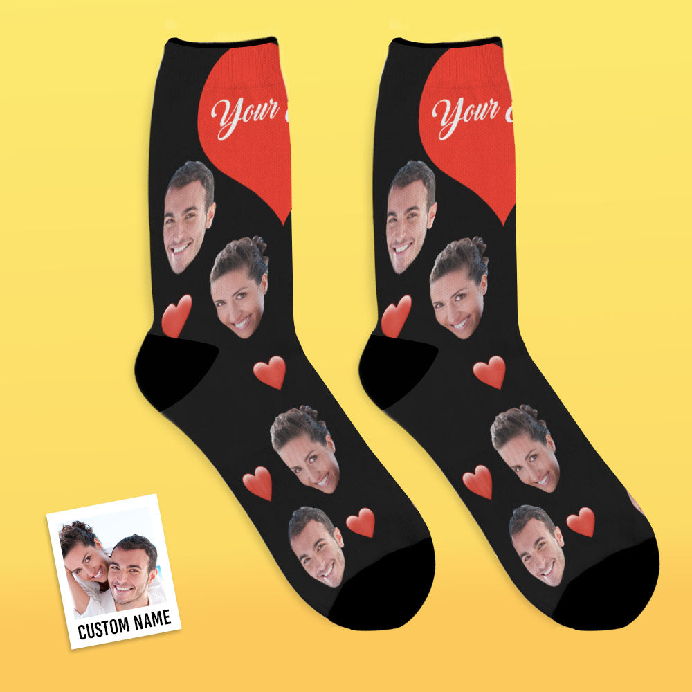 Geburtstagsgeschenk Personalisierte Herz Socken Mit Gesicht Gesichtsocken