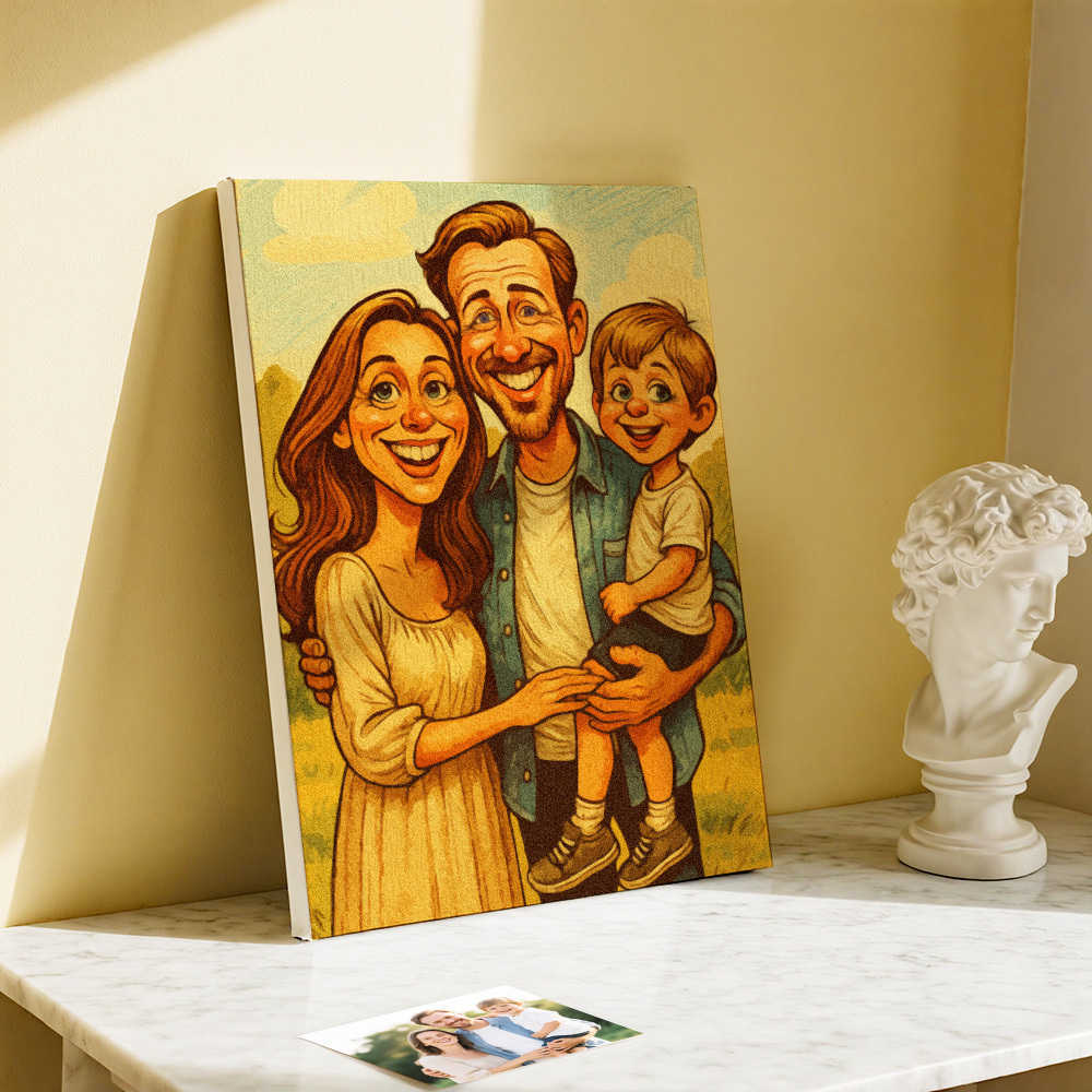 Benutzerdefiniertes Lustiges Karikatur-porträt, Malen Nach Zahlen, Personalisiertes Diy-malset, Verwandeln Sie Ihr Foto In Ein Personalisiertes Kunstwerk