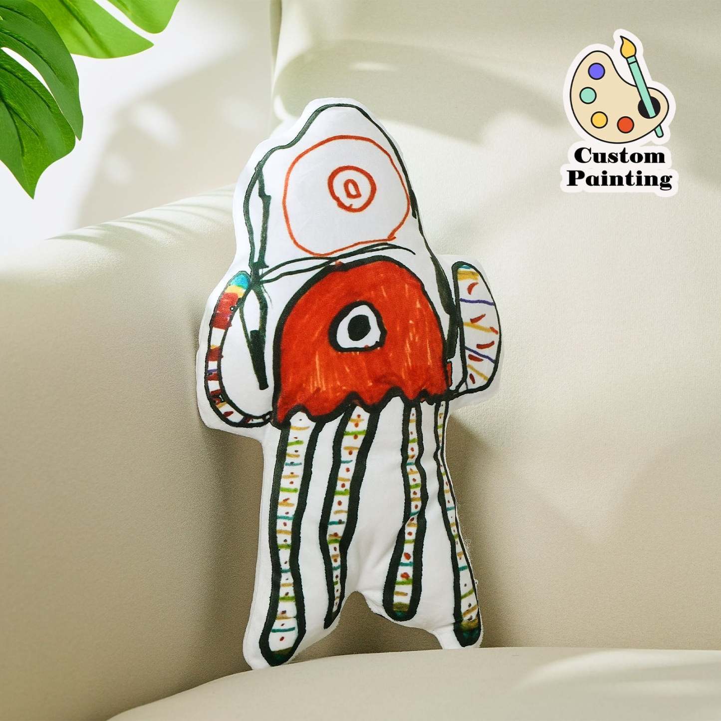 Benutzerdefinierte Kinder-handzeichnungs-kunstwerk-bild-kissen-geschenke Für Kinder - DePhotoBoxer