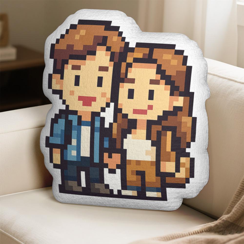 Personalisiertes Süßes Wurfkissen, Personalisiertes Cartoon-kissen, Personalisiertes Gesichtsbild, Minime-wurfpuppe - DePhotoBoxer