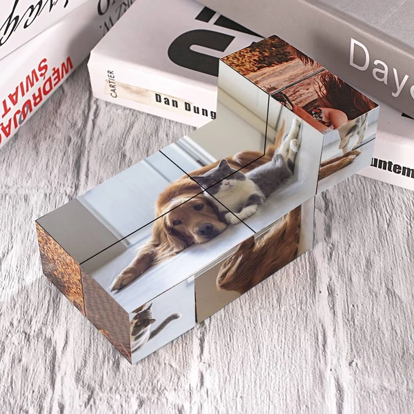 Benutzerdefinierter Foto-zauberwürfel Für Haustiere Multi-foto-würfel - DePhotoBoxer