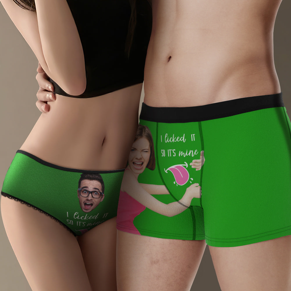Individuell Abgestimmte Gesichts-unterwäsche Für Paare, Mehrfarbig, „i Licked It“, Valentinstagsgeschenk
