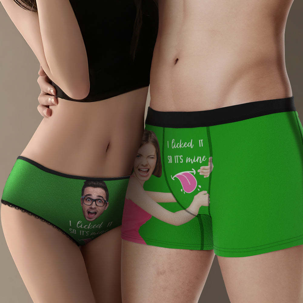 Individuell Abgestimmte Gesichts-unterwäsche Für Paare, Mehrfarbig, „i Licked It“, Valentinstagsgeschenk - DePhotoBoxer