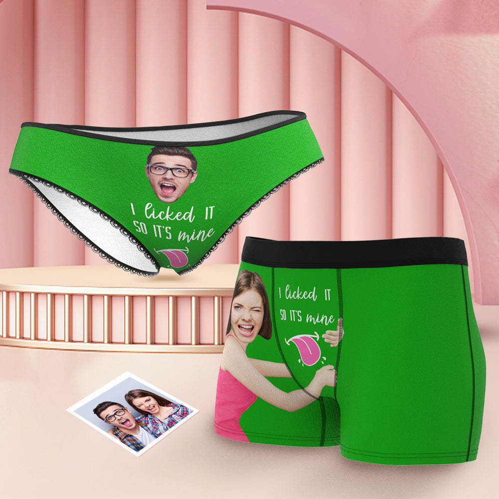 Individuell Abgestimmte Gesichts-unterwäsche Für Paare, Mehrfarbig, „i Licked It“, Valentinstagsgeschenk - DePhotoBoxer