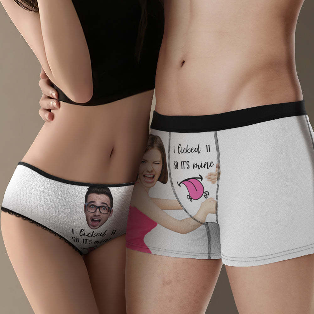 Maßgeschneiderte Unterwäsche Mit Passendem Gesicht Für Paare, „i Licked It“, Valentinstagsgeschenk - DePhotoBoxer