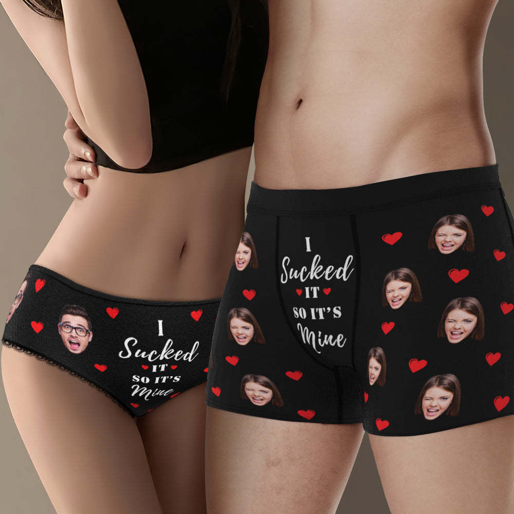 Maßgeschneiderte Unterwäsche Mit Passendem Gesicht Für Paare, I Sucked It, Valentinstagsgeschenk - DePhotoBoxer