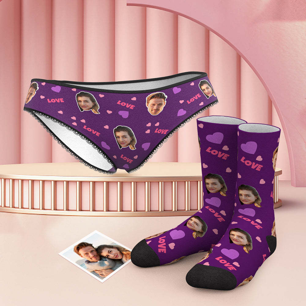Benutzerdefinierte Gesicht H?schen und Socken Set f¨¹r Liebe