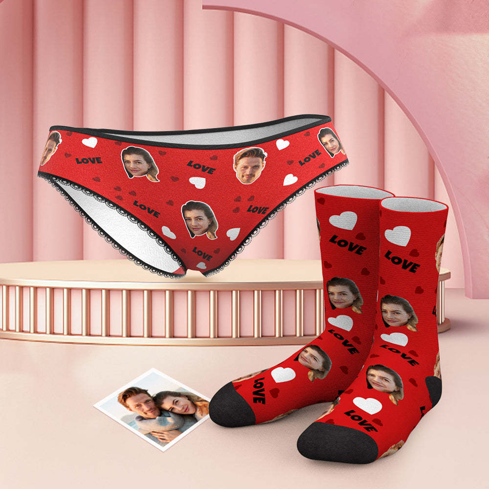 Benutzerdefinierte Gesicht H?schen und Socken Set f¨¹r Liebe