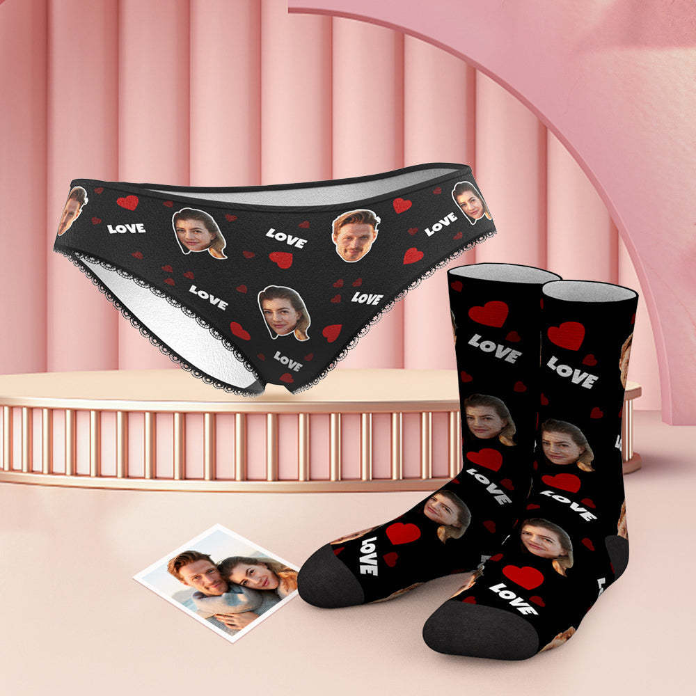 Benutzerdefinierte Gesicht H?schen und Socken Set f¨¹r Liebe